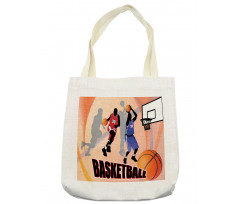 Vintage Basketball Art Tote Bag