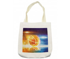 Burning Basketball Art Tote Bag