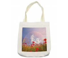 Poppy Flowers on Meadow Tote Bag