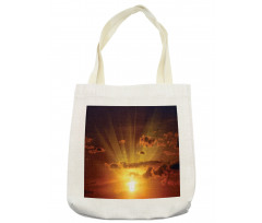 Burning Sunset Tote Bag