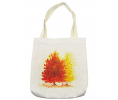 Fall Snowy Winter Pine Tote Bag