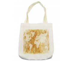 Old Fashioned World Map Tote Bag