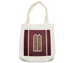 Retro Burgundy Shutters Tote Bag