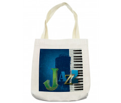 Jazz Music Keys Guitar Tote Bag