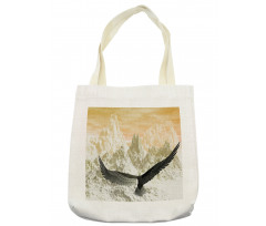 Eagle Flying Mountains Tote Bag