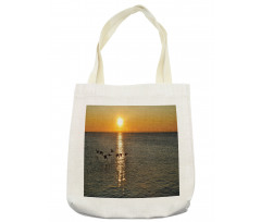 Geese Flying over Lake Tote Bag