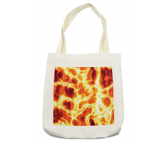 Hot Burning Lava Fire Tote Bag