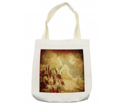 Retro Flower Chamomile Tote Bag