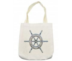 Wooden Ship Wheel Tote Bag