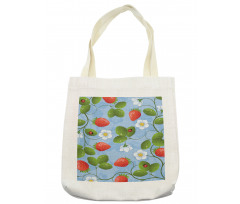 Strawberry Daisy Retro Tote Bag