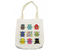 Pixel Robot Emotion Tote Bag