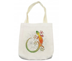 Art Frog Flowers Tote Bag