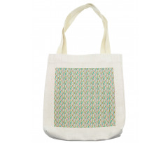 Vertical Irregular Bars Motif Tote Bag