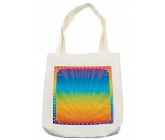 Retro Rainbow Colored Frame Tote Bag