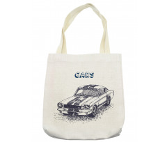 Sports Car Grunge Tote Bag