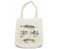 World's Famous Cities Tote Bag