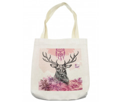 Flower Leaves Hand Drawn Tote Bag