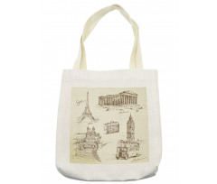 Travel over Europe Tote Bag