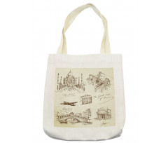 World Famous Landmarks Tote Bag