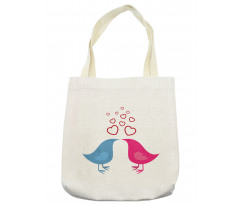 Birds Heart Symbols Romance Tote Bag