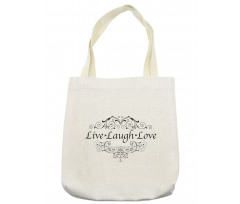 Live Laugh Love Curlicue Art Tote Bag