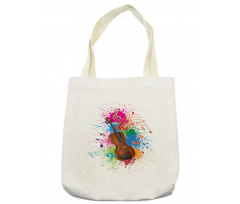 Color Splashes Violin Art Tote Bag