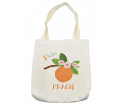 Learning P is for Peach Fruit Tote Bag