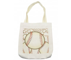 Baseball Ball Pattern Tote Bag