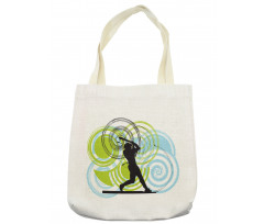 Baseball Player Circles Tote Bag