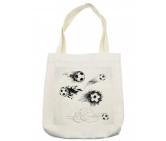 Football in Flame Tote Bag