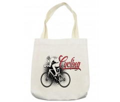 Cycling Man Sport Bike Tote Bag