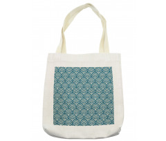 Blue Floral Pattern Tote Bag