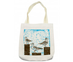 Grungy Sketch Seagulls Tote Bag