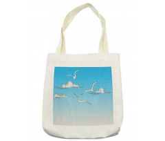 Seagulls Flying Ombre Sky Tote Bag