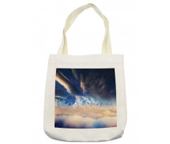 Snowy Winter Mountains Tote Bag