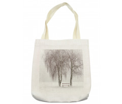 Snowy Bench in the Park Tote Bag