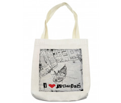 Venetian Canal Art Love Tote Bag