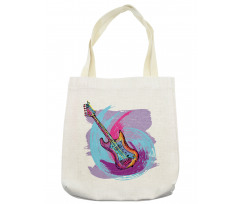 Hand Drawn Guitar Grunge Tote Bag