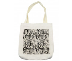 Grunge Letters Pattern Tote Bag