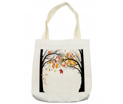 Trees with Dried Leaves Tote Bag