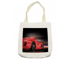 Futuristic Red Sports Tote Bag