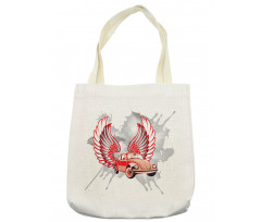 Vintage Car with Wings Tote Bag