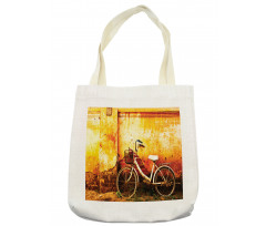 Bike Rusty Cracked Wall Tote Bag