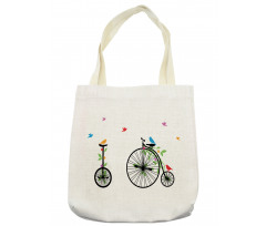 Flying Birds Flowers Tote Bag