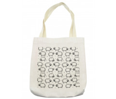Funny Sheeps on a Meadow Tote Bag