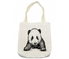 Baby Panda Bear Sketch Tote Bag