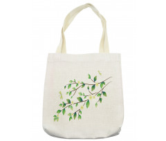 Flower and Dragonflies Tote Bag