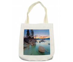Romantic Lake Sunset Tote Bag