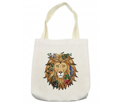 Lion with Flower Tote Bag