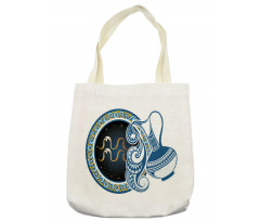 Aquarius Sign Tote Bag